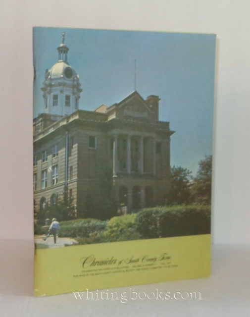 Image for Chronicles of Smith County, Texas Volume 10, Number 2, Fall 1971