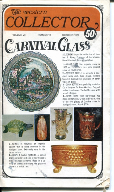 Image for The Western Collector Volume VIII Number 10, October 1970 (Carnival Glass)
