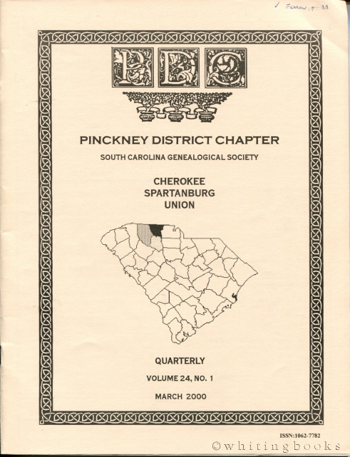 Image for South Carolina Genealogical Society Quarterly, Volume 24, No. 4, December 2000: Pinckney District Chapter - Cherokee, Spartanburg, Union Counties