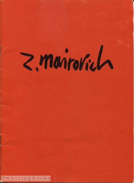 Image for Zvi Mairovich Signed Exhibition Catalogue - Kunsthandel Santee Landweer, N.V., Amsterdam, 1964