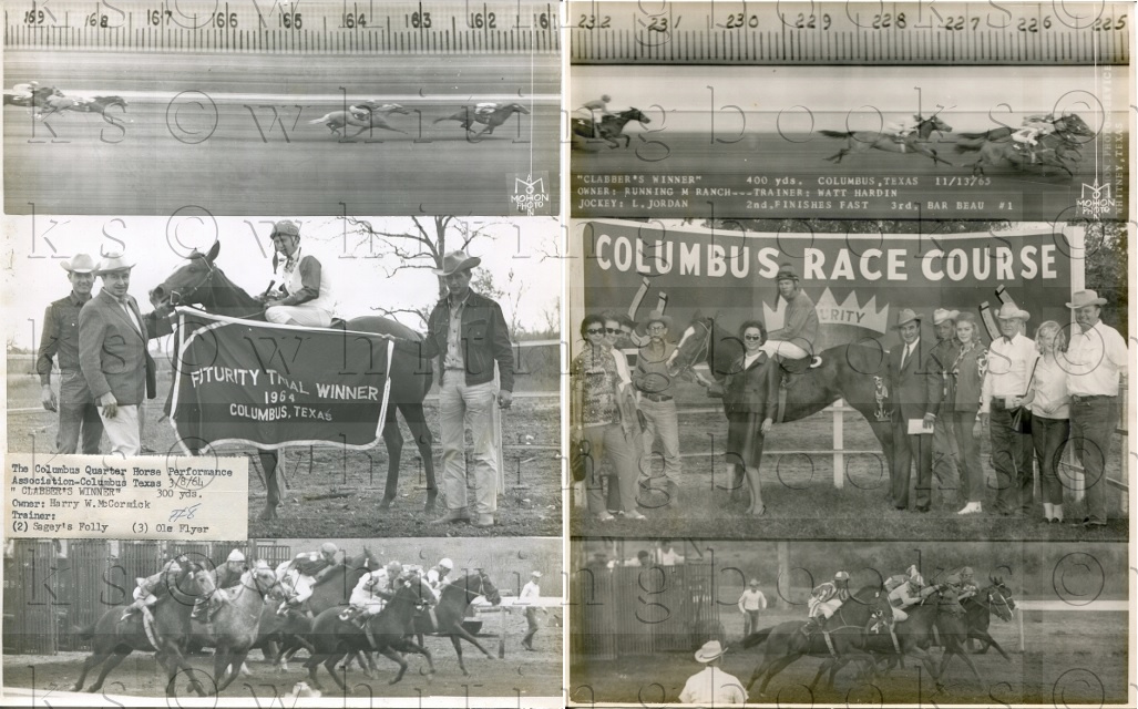 Image for Columbus, Texas Horse Racing Track Photos (2) 1960s - The Columbus Quarter Horse Performance Association