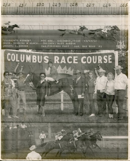 Columbus, Texas Horse Racing Track Photos (2) 1960s The Columbus