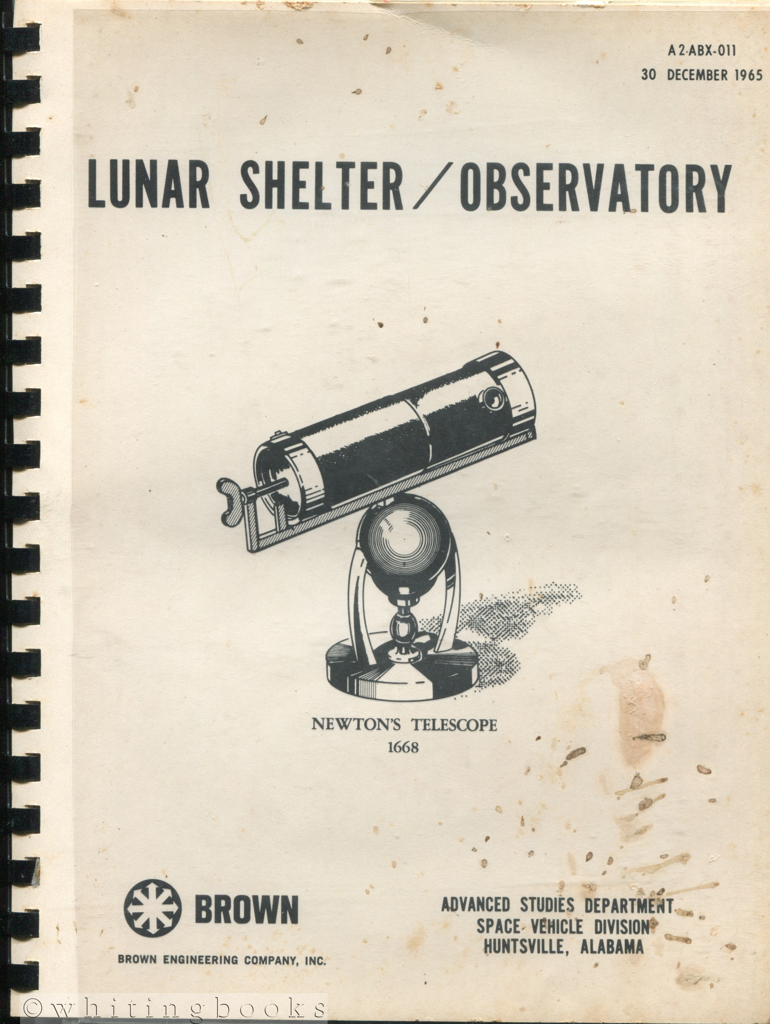 Image for Lunar Shelter Observatory Telescope - NASA Technical Study, Brown Engineering, 1965 Lunar Shelter Observatory Telescope - NASA Technical Study, Brown Engineering, 1965