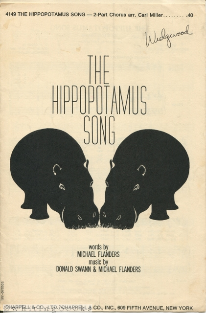 Image for The Hippopotamus Song: 2-Part Chorus Arranged by Carl MIller