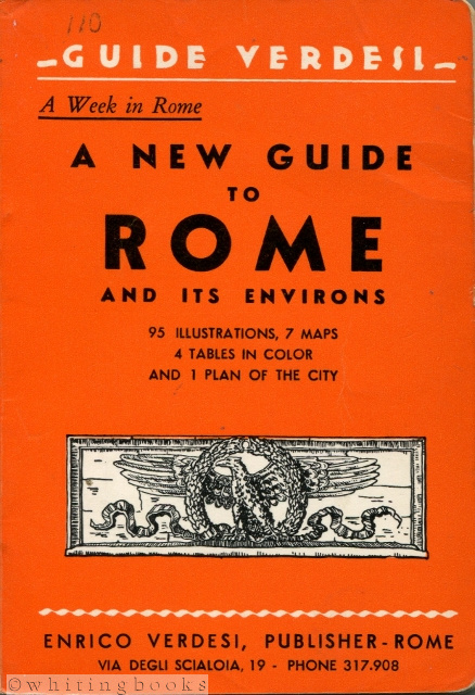 Image for Guide Verdesi - A Week in Rome: A New Guide to Rome and Its Environs