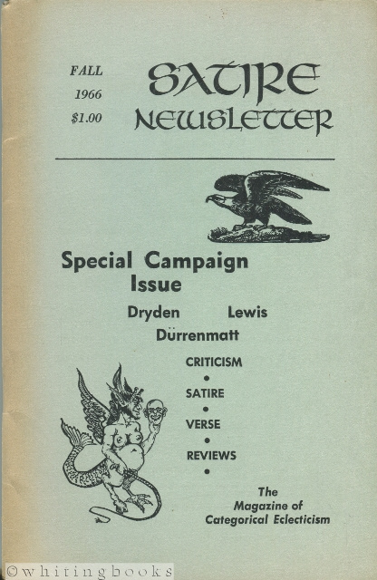 Image for Satire Newsletter, Volume IV, Number 1, Fall 1966