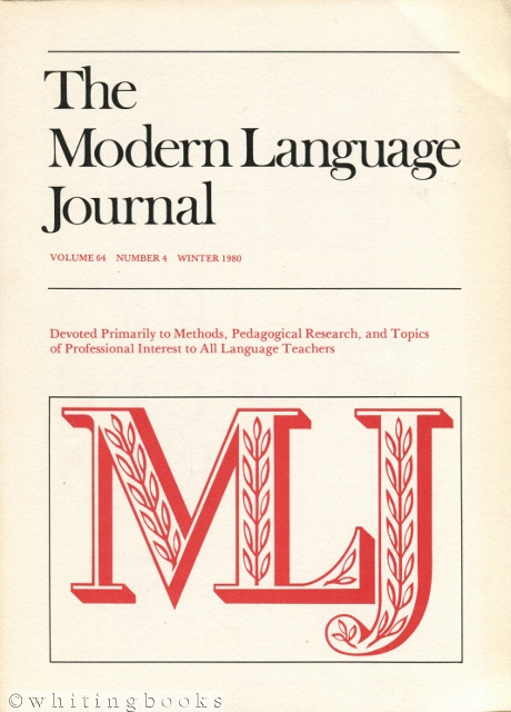 Image for The Modern Language Journal - Volume 64 Number 4, Winter 1980