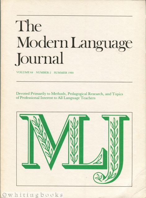 Image for The Modern Language Journal - Volume 64 Number 2, Summer 1980
