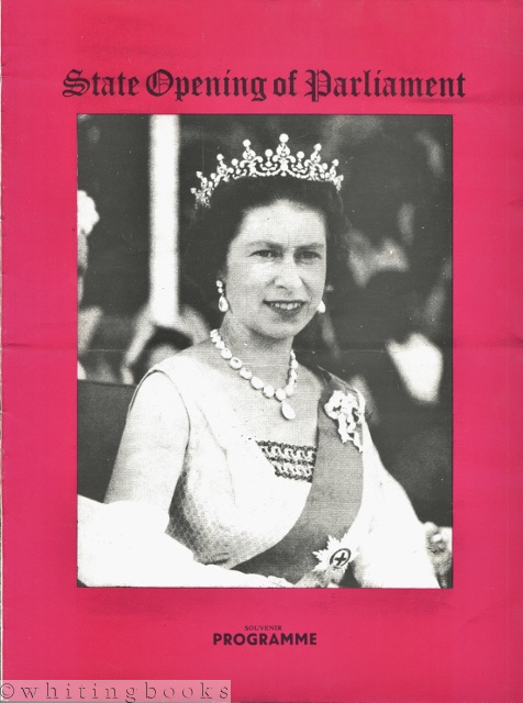 Image for State Opening of Parliament Programme Queen Elizabeth 1988
