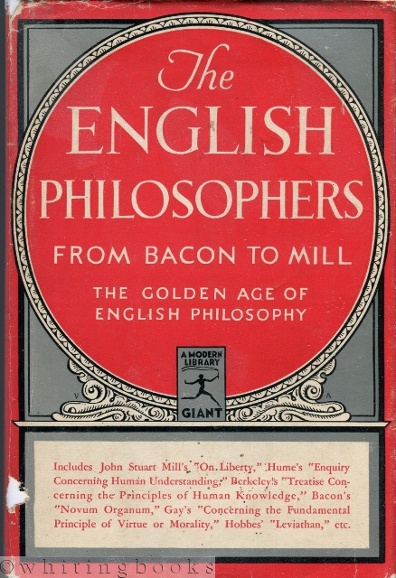 The English Philosophers from Bacon to Mill - Modern Library Giant G47