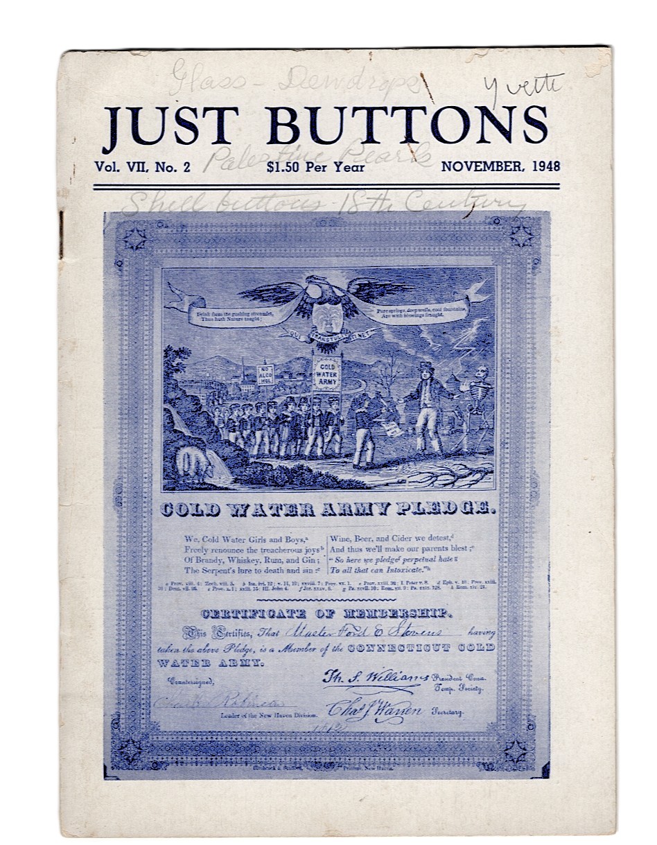 Just Buttons for Pleasure, Pastime, and Profit - Vol. VII, No. 2, November 1948 [Incomplete]