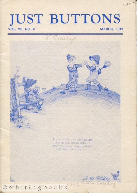 Image for Just Buttons for Pleasure, Pastime, and Profit - Vol. VII, No. 6, March 1949