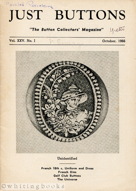 Image for Just Buttons for Pleasure, Pastime, and Profit - Vol. XXV, No. I, October 1966