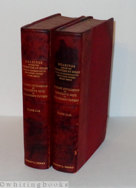 Image for Hearings Before the Committee on Rules, House of Representatives Sixty-Fourth Congress, Second Session: Alleged Divulgence of President's Note to Belligerent Powers (Two Volumes, Parts 1-14 and Parts 15-25)