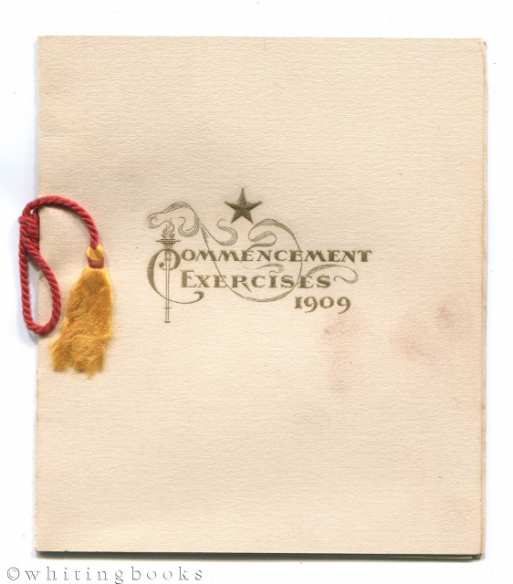 1909 Commencement Exercises Program for Lovelady High School in Lovelady [Houston County], Texas